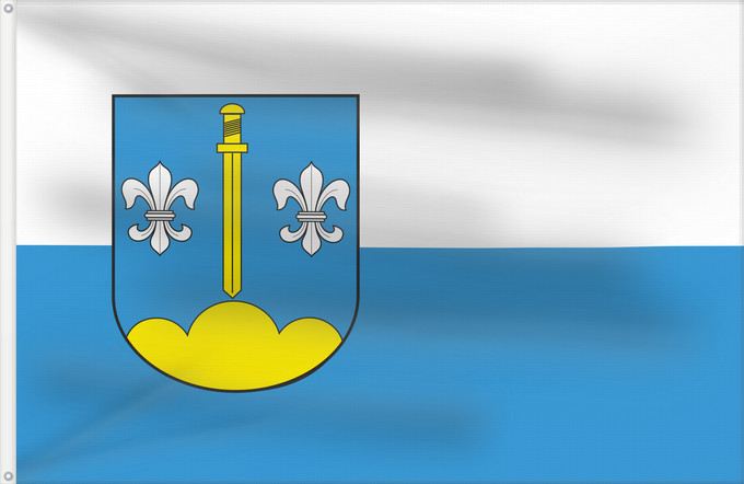Flag, with two metal eyelets and reinforced hoist: Stemwede It is easy to put a border around this flag image