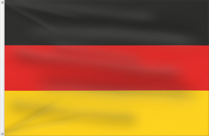 Bandera, con dos ojales metálicos y lado del asta reforzado: Germany	Allemagne	Alemania	Deutschland	Germania