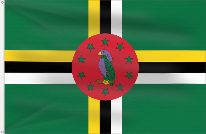 Flag, with two metal eyelets and reinforced hoist: Dominica Dominique Dominica lipp Dominican ドミニカ国の国旗 Флаг Доминики Dominike Dominicas