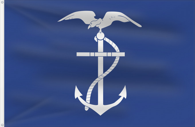 Bandera, con dos ojales metálicos y lado del asta reforzado: Naval Jack of Ecuador