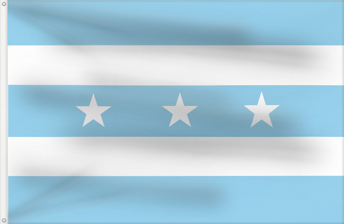 Flagge, mit zwei Metallösen und verstärktem Besatzband: Província Guayas