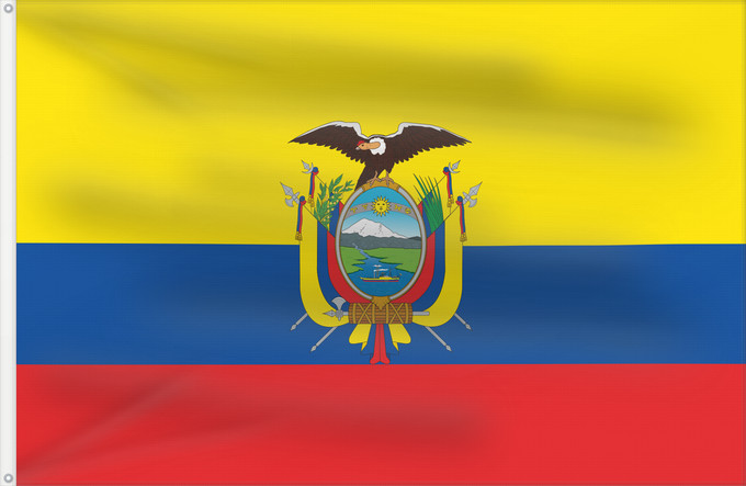 Drapeau, avec deux œillets métalliques et guindant renforcé : Ecuador	L Équateur	Equador	Ikwadur wiphala	Ekvadora	L Ecuador	Ecuadors	Ekvadoro	Ekuadorko bandera	Ecuadorin	Ekwatè	Pāmitl Ecuador	Ikwadur unancha	Флаг Эквадора	Прапор Еквадору