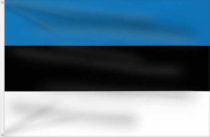 Flag, with two metal eyelets and reinforced hoist: Estonia L Estonie Estland Estone Estónia Estonii Сцяг Эстоніі Национално знаме на Естония Estonská vlajka Σημαία της Εσθονίας Eesti lipp پرچم کشور استونی Viron HEastóine Észtország エストニアの国旗 ესტონეთის დროშა Estijos Igaunijas Знаме на Естонија Estoniei Флаг