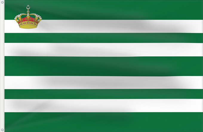 Bandera, con dos ojales metálicos y lado del asta reforzado: Air Force rank flag of the King of the Kingdom of Egypt	Air Force rank flag of the King of the Kingdom of Egypt  1922–1958