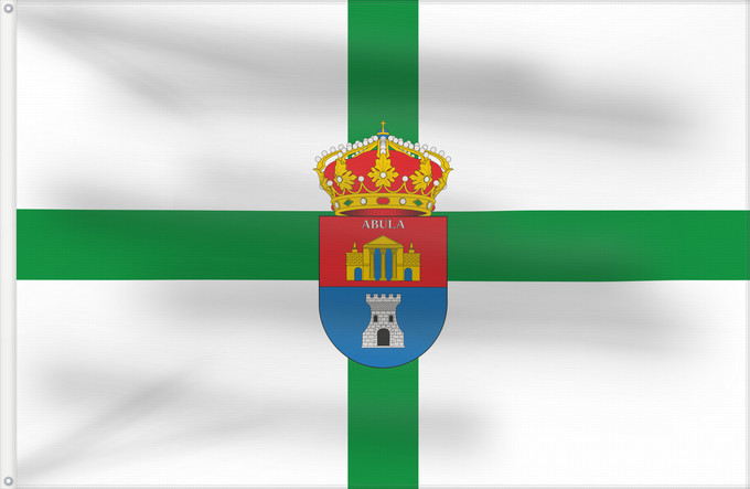 Drapeau, avec deux œillets métalliques et guindant renforcé : Abla	Abla Almería province - Spain	Municipio de Abla  Almería - España Según la descripción Paño rectangular de color blanco