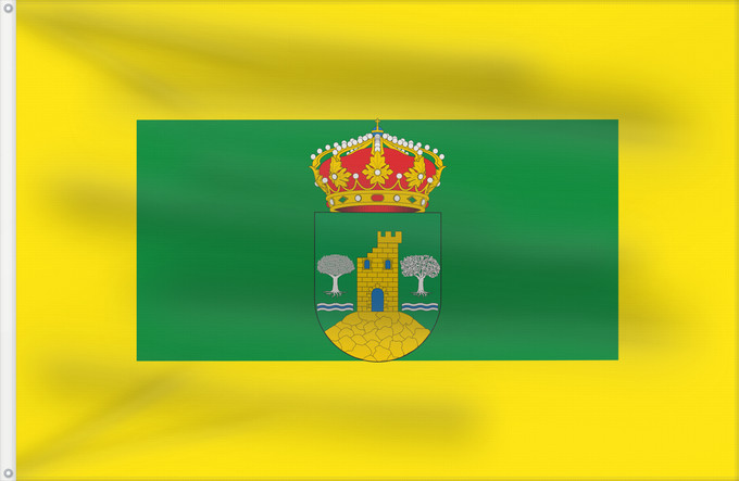 Bandera, con dos ojales metálicos y lado del asta reforzado: Abrucena	Arms of Abla Almería province - Spain	Municipio de Abrucena  Almería - España Según la descripción Paño rectangular de proporciones 1 1,5 de color verde