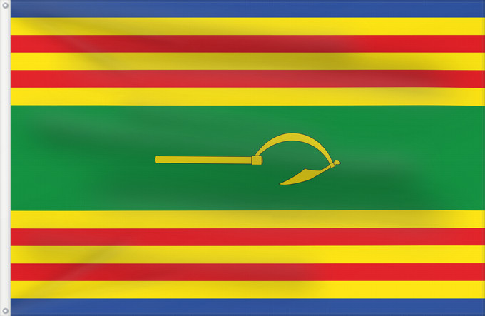 Bandera, con dos ojales metálicos y lado del asta reforzado: Aladrén	Aladrén-Zaragoza-Spain	Aladrén-Zaragoza