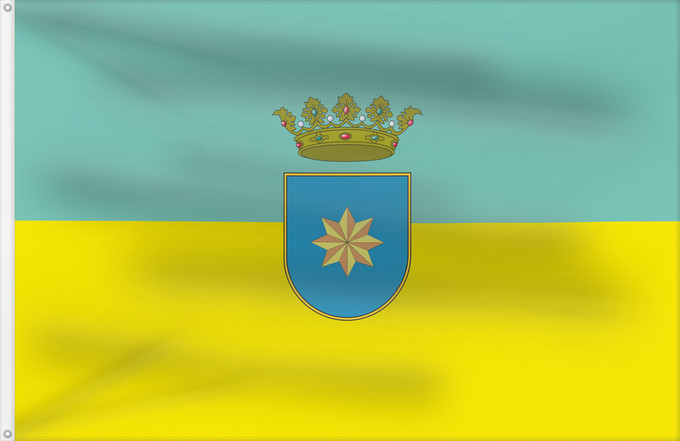 Bandera, con dos ojales metálicos y lado del asta reforzado: Alaejos Alaejos, en Valladolid España