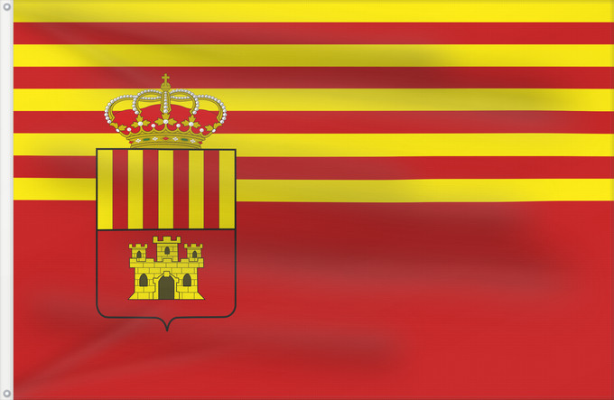 Flag, with two metal eyelets and reinforced hoist: Alagón