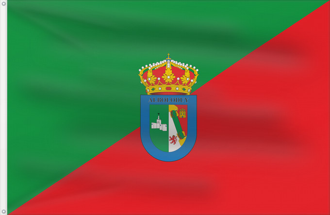 Bandera, con dos ojales metálicos y lado del asta reforzado: Alboloduy	Alboloduy  Almería province - Spain	Municipio de Alboloduy  Almería - España Según la descripción