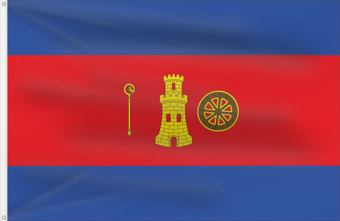 Bandera, con dos ojales metálicos y lado del asta reforzado: Alborge Alborge-Zaragoza-Spain Alborge-Zaragoza