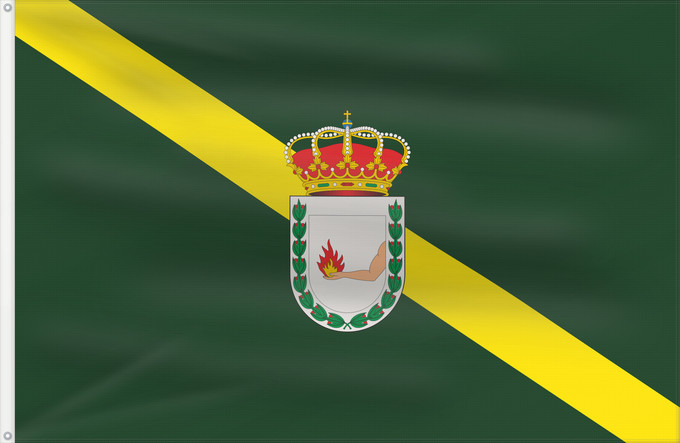 Bandera, con dos ojales metálicos y lado del asta reforzado: Aldeaquemada Jaén Aldeaquemada, Jaen, Spain Aldeaquemada Aldeaquemada, Jaén, España