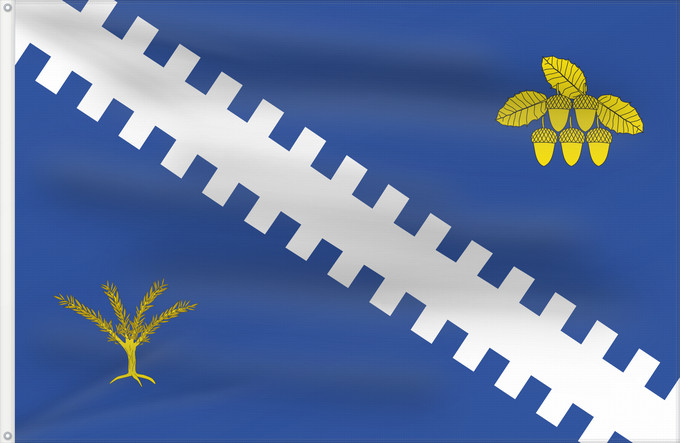 Bandera, con dos ojales metálicos y lado del asta reforzado: Aldehuela de Liestos Aldehuela de Liestos-Zaragoza-Spain Aldehuela de Liestos-Zaragoza