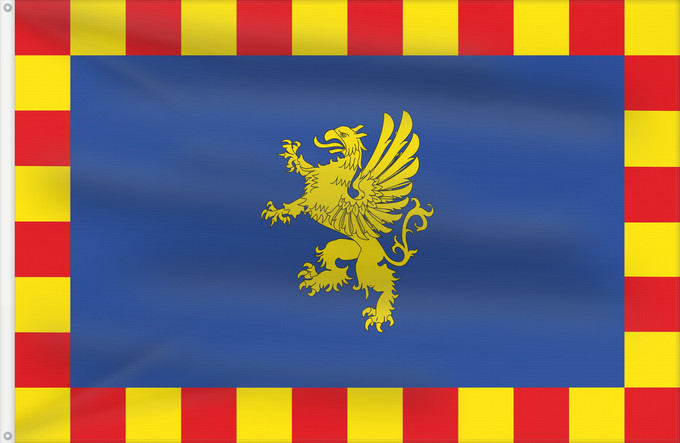 Bandera, con dos ojales metálicos y lado del asta reforzado: Alfajarín Alfajarín-Zaragoza-Spain Alfajarín-Zaragoza