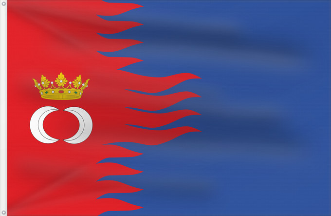 Bandera, con dos ojales metálicos y lado del asta reforzado: Alforque Alforque-Zaragoza-Spain Alforque-Zaragoza