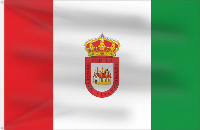 Bandera, con dos ojales metálicos y lado del asta reforzado: Algodonales Spain Algodonales, in Cádiz province, Spain Algodonales Vez y media más larga que ancha