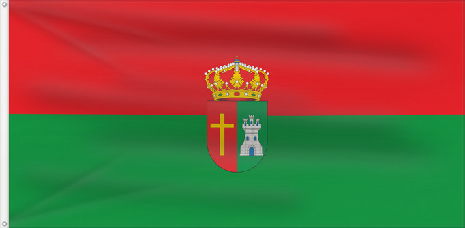 Bandera, con dos ojales metálicos y lado del asta reforzado: Almáchar Spain	Almáchar	De seda o tafetan