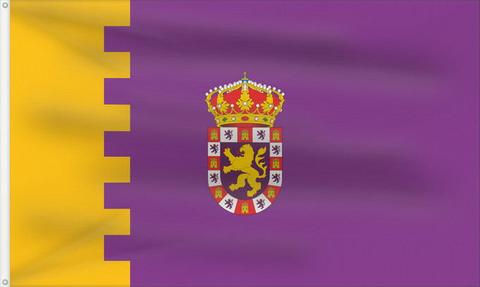Bandera, con dos ojales metálicos y lado del asta reforzado: Almonaster la Real Spain