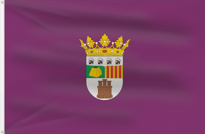 Bandera, con dos ojales metálicos y lado del asta reforzado: Almudévar	Almudevar-Huesca-Spain	Badnera de Almudévar-Huesca