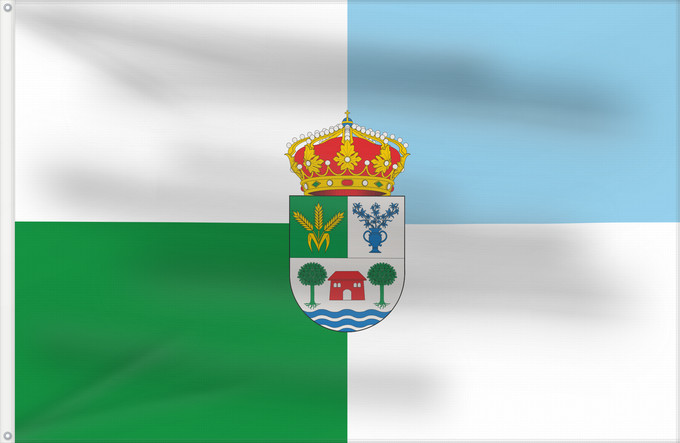 Bandera, con dos ojales metálicos y lado del asta reforzado: Antigüedad Antigüedad, in Palencia province, Spain Municipal de Antigüedad provincia de Palencia