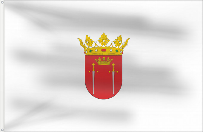 Bandera, con dos ojales metálicos y lado del asta reforzado: Aoiz	Aoiz Navarre-Spain	Villa y municipio de Aoiz  Navarra-España	Agoizko  Nafarroa  bandera