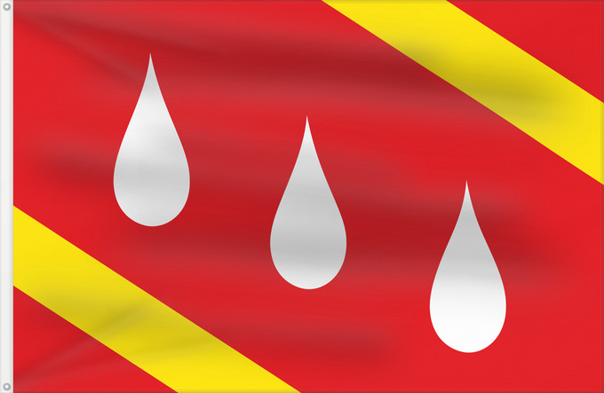 Bandera, con dos ojales metálicos y lado del asta reforzado: Aranda de Moncayo