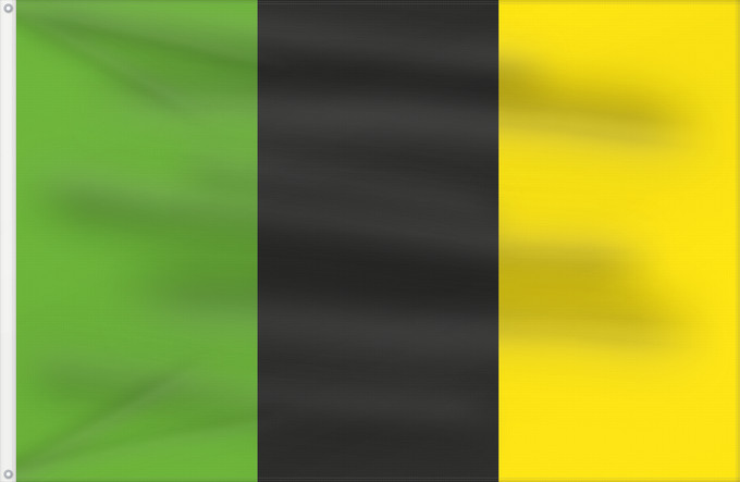 Bandera, con dos ojales metálicos y lado del asta reforzado: D Arsèguel	Arsèguel	Proporciones 2 3, tricolor vertical verde claro	Apaïsada