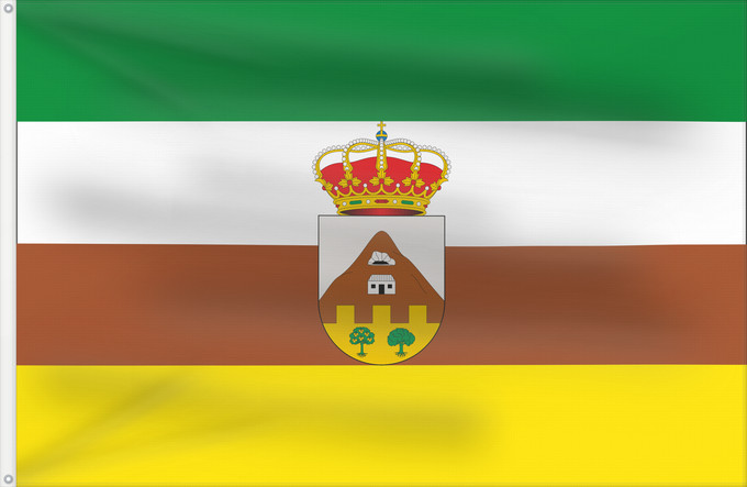 Bandera, con dos ojales metálicos y lado del asta reforzado: Bácor-Olivar Granada E.L.A. de Bácor-Olivar, Guadix, Granada, Spain Bácor-Olivar E