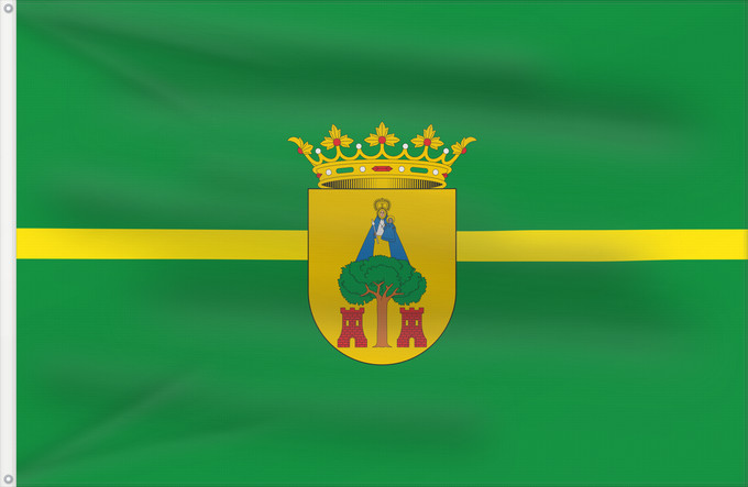Bandera, con dos ojales metálicos y lado del asta reforzado: Baños de la Encina  Jaén	Baños de la Encina, Jaén, Spain	Baños de la Encina	Baños de la Encina, Jaén, España