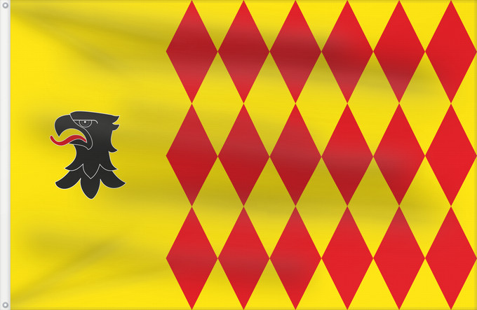 Bandera, con dos ojales metálicos y lado del asta reforzado: Balenyà2	Balenyà-2	A partir de  Bandera de Balenyà