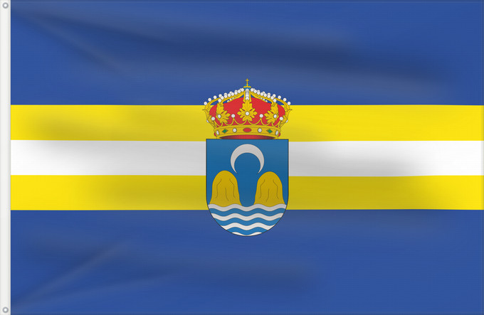 Bandera, con dos ojales metálicos y lado del asta reforzado: Bayarque Spain Bayarque, in Almería province, Spain Bayarque Paño rectangular
