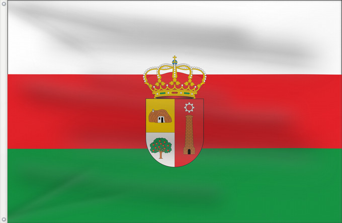 Bandera, con dos ojales metálicos y lado del asta reforzado: Benalúa  Granada	Benalúa, Granada, Spain	Benalúa (Grenade)	Benalúa, Granada, España	Benalúa (Granada)