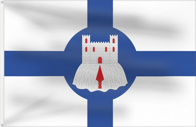 Bandera, con dos ojales metálicos y lado del asta reforzado: Berrueco Berrueco-Zaragoza-Spain Berrueco-Zaragoza