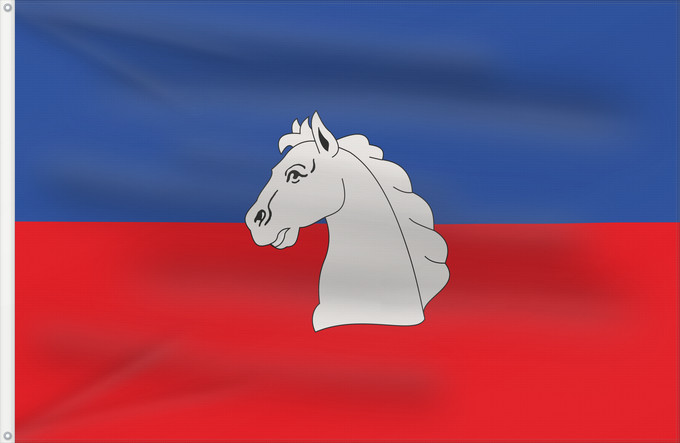 Bandera, con dos ojales metálicos y lado del asta reforzado: Biscarrués	Biscarrués-Huesca-Spain	Biscarrués-Huesca