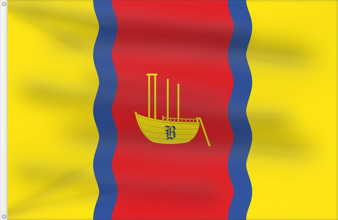 Bandera, con dos ojales metálicos y lado del asta reforzado: Boquiñeni	Boquiñeni-Zaragoza-Spain	Boquiñeni-Zaragoza