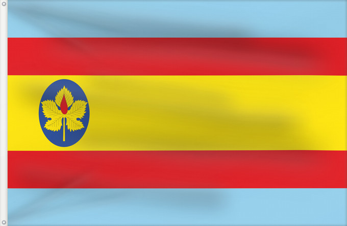 Flag, with two metal eyelets and reinforced hoist: Bureta Bureta-Zaragoza-Spain Bureta-Zaragoza
