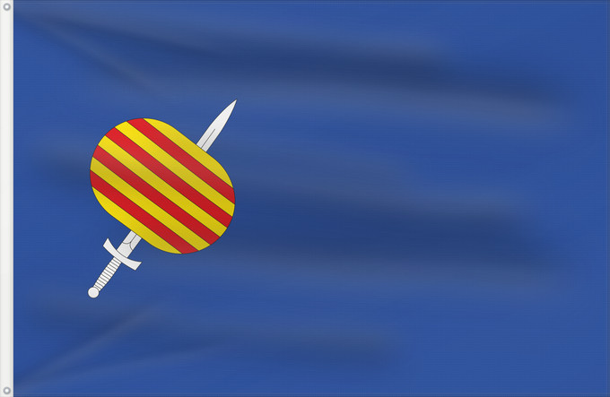 Bandera, con dos ojales metálicos y lado del asta reforzado: Cabra de Mora Cabra de Mora-Teruel-Spain Cabra de Mora-Teruel