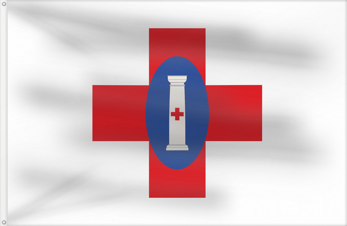 Bandera, con dos ojales metálicos y lado del asta reforzado: Calatorao Calatorao - Zaragoza - España