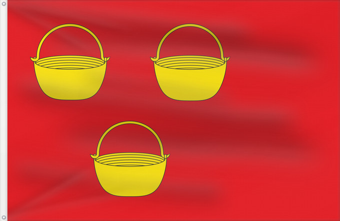 Bandera, con dos ojales metálicos y lado del asta reforzado: Calders