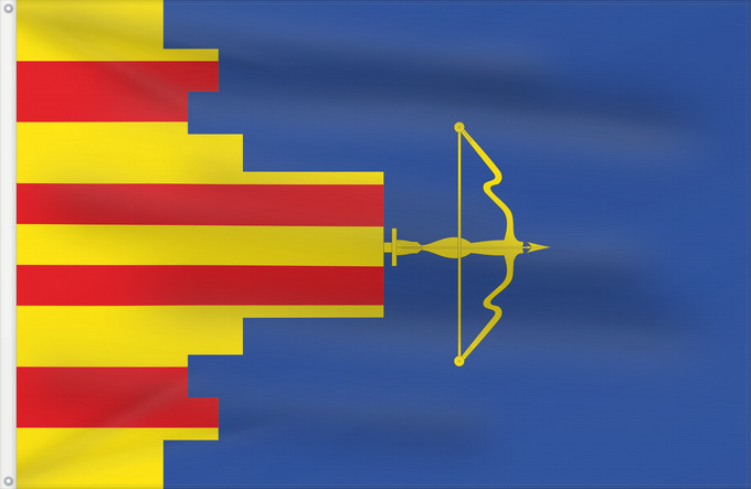 Bandera, con dos ojales metálicos y lado del asta reforzado: Castejón de las Armas Castejón de las Armas-Zaragoza-Spain Castejón de las Armas-Zaragoza