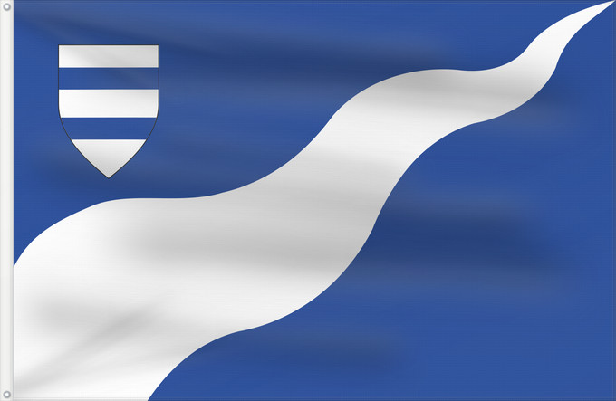 Bandera, con dos ojales metálicos y lado del asta reforzado: Ciutadilla	It is easy to put a border around this flag image	Apaisada	Apaïsada