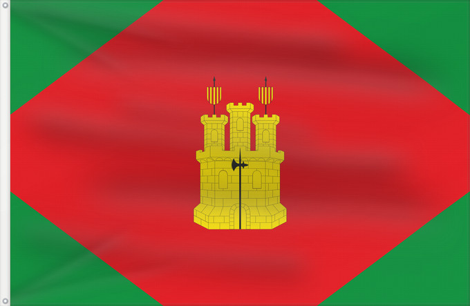 Bandera, con dos ojales metálicos y lado del asta reforzado: Cosuenda	Cosuenda-Zaragoza-Spain	Cosuenda-Zaragoza