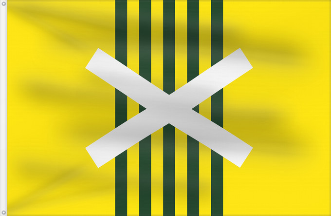 Bandera, con dos ojales metálicos y lado del asta reforzado: D Esparreguera	Esparreguera	Apaisada	Apaïsada
