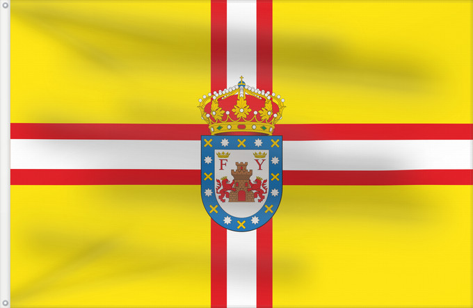 Flag, with two metal eyelets and reinforced hoist: Fiñana Fiñana Almería province - Spain Municipio de Fiñana Almería - España Según la descripción Rectangular