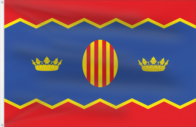 Drapeau, avec deux œillets métalliques et guindant renforcé : El Frago El Frago-Zaragoza-Spain El Frago-Zaragoza