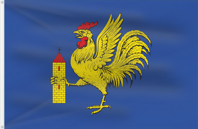 Bandera, con dos ojales metálicos y lado del asta reforzado: Gallocanta