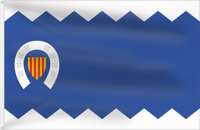 Bandera, con dos ojales metálicos y lado del asta reforzado: Herrera de los Navarros Herrera de los Navarros-Zaragoza-Spain Herrera de los Navarros-Zaragoza