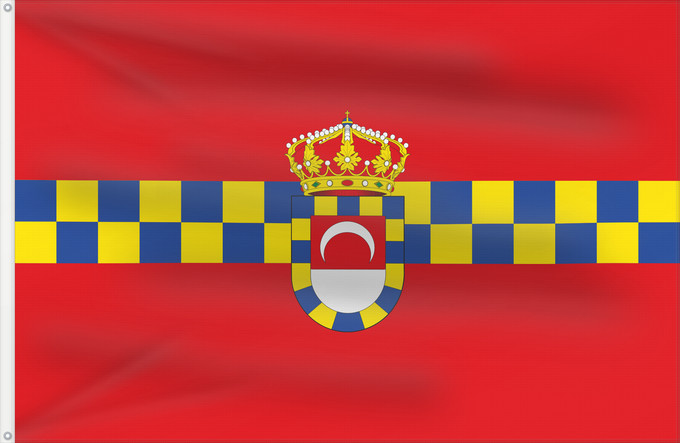 Bandera, con dos ojales metálicos y lado del asta reforzado: Huétor Tájar Spain	Huétor Tájar, in Granada province, Spain	Huétor Tájar	Paño rectangular