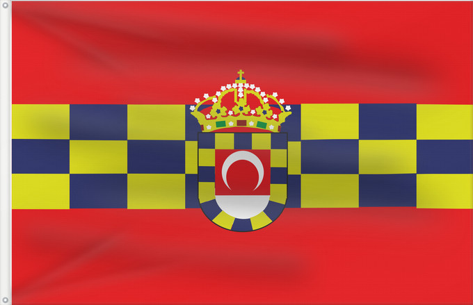 Bandera, con dos ojales metálicos y lado del asta reforzado: Huetor tajar Huétor Tájar Huétor Tájar, en Granada España