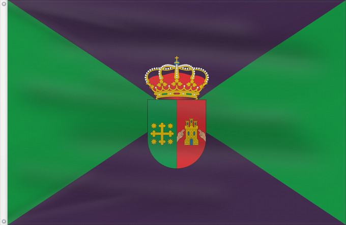 Bandera, con dos ojales metálicos y lado del asta reforzado: Iznatoraf  Jaén	Iznatoraf, Jaén, Spain	Iznatoraf	Iznatoraf, Jaén, España